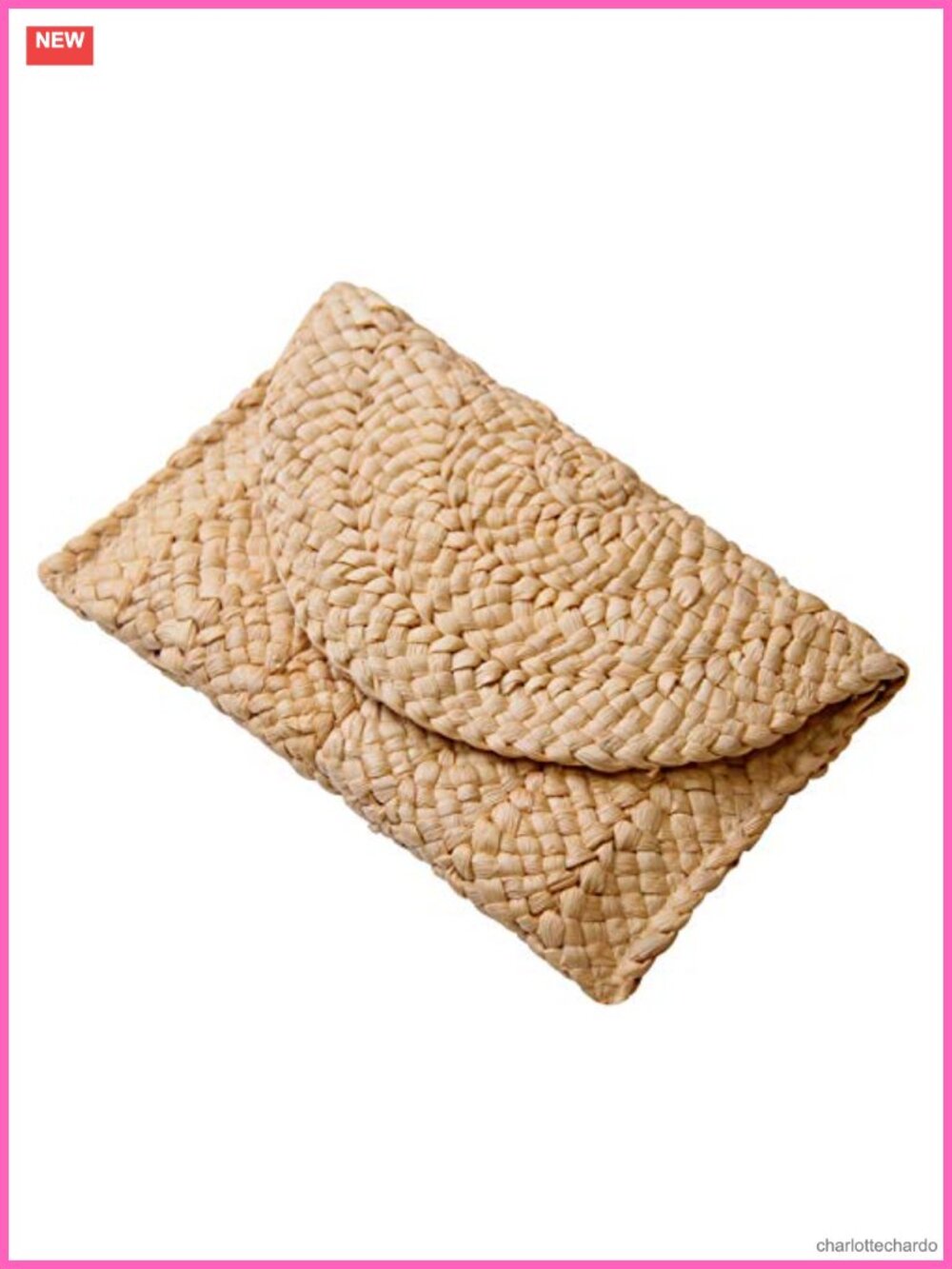 Natural Straw Woven Envelope Clutch Handbag for Women Summer Beach